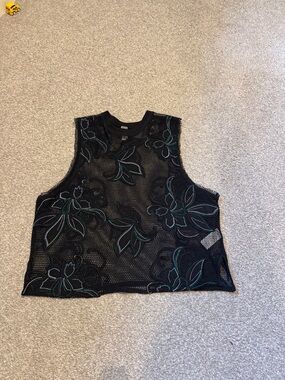 We the free mesh floral tank